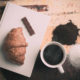 croissant, chocolate and coffee