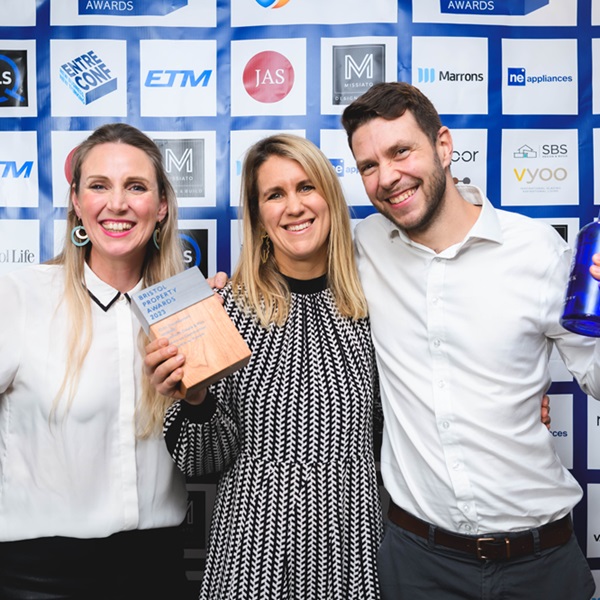 Stacey Bramhall, Nicole and Mark (Seb+Fin) at the Bristol Property Awards